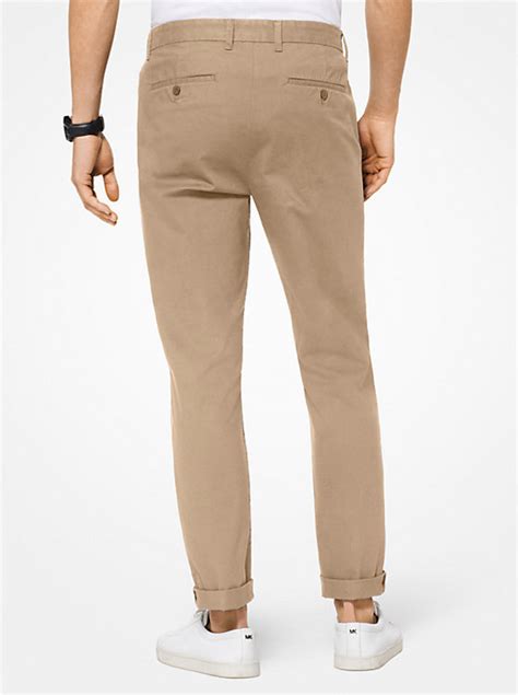 slim-fit cotton-twill chinos michael kors|Michael Kors Slim.